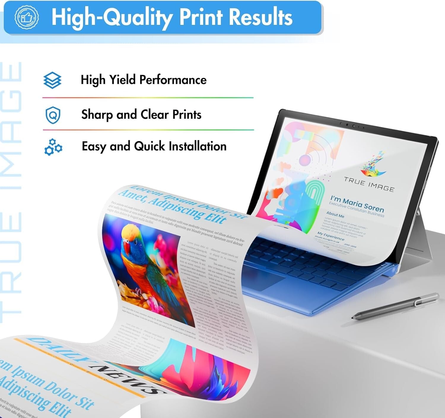 True Image 4 Color Toner Replaces 410A HP Laserjet CF410A CF411A CF412A CF413A