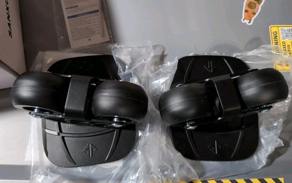 FreeSkates Portable Drift Skates Aluminum Deck 72mm PU Wheels Black