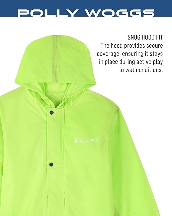 FROGG TOGGS Youth Polly Woggs Waterproof Rain Suit – Small Jacket & Pants