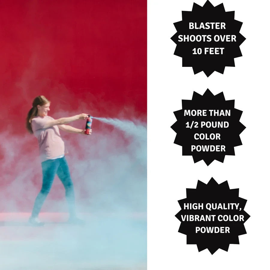 Gender Reveal Confetti Cannons & Extinguishers 2 Pink 2 Blue Set Party Baby