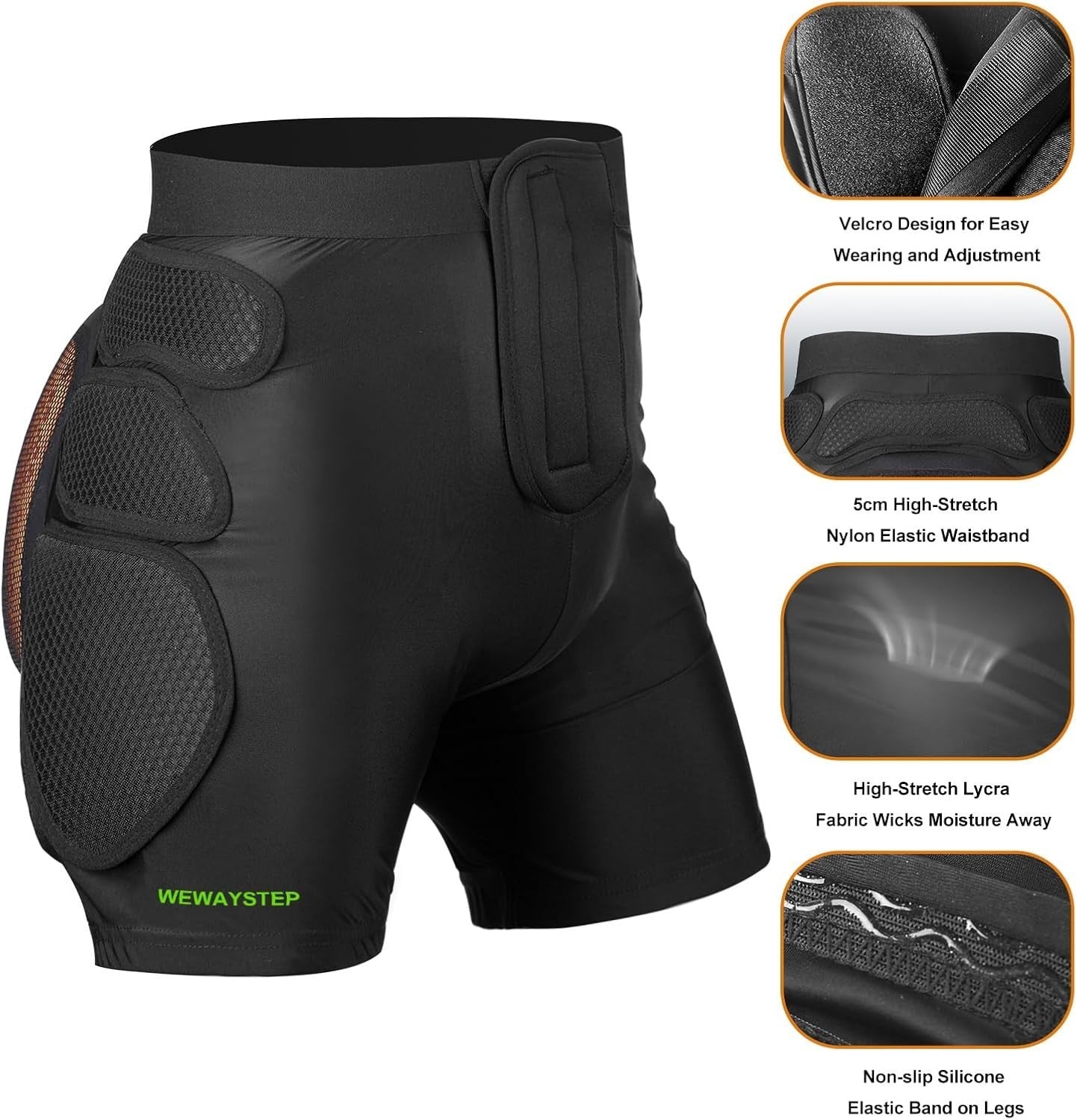 Protective Padded Shorts Crash Pad PU Hip Butt Pads Impact Gear  Women Tailbone 