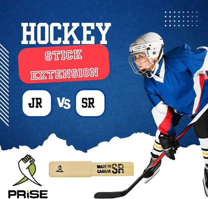 Prise | Solid Hockey Wood Stick Extention That fits All Composite Hockey Sticks.