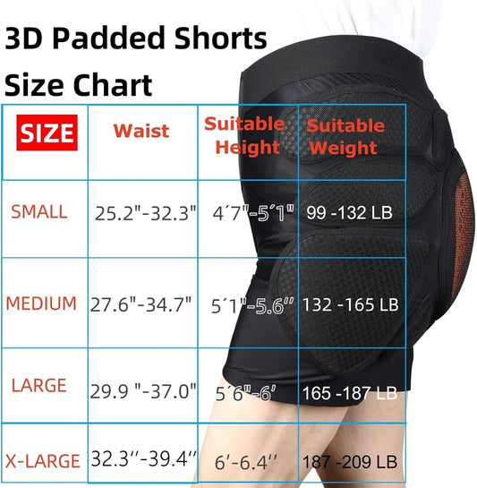 Protective Padded Shorts Crash Pad PU Hip Butt Pads Impact Gear  Women Tailbone 