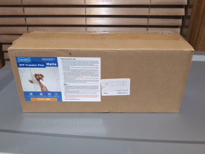 13" x 328 ft DTF Transfer Film Roll Double Matte PET Paper for Direct to Film