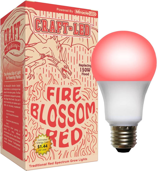 Miracle LED Craft Fire Blossom Red Spectrum Grow Light Bulb Replacing 150W SALE