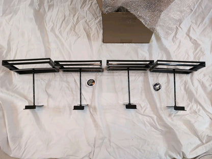 4 Pcs Rectangular Faceout Sign Holders for Slatwall Holds Gridwall Acc. 7"x5.5"