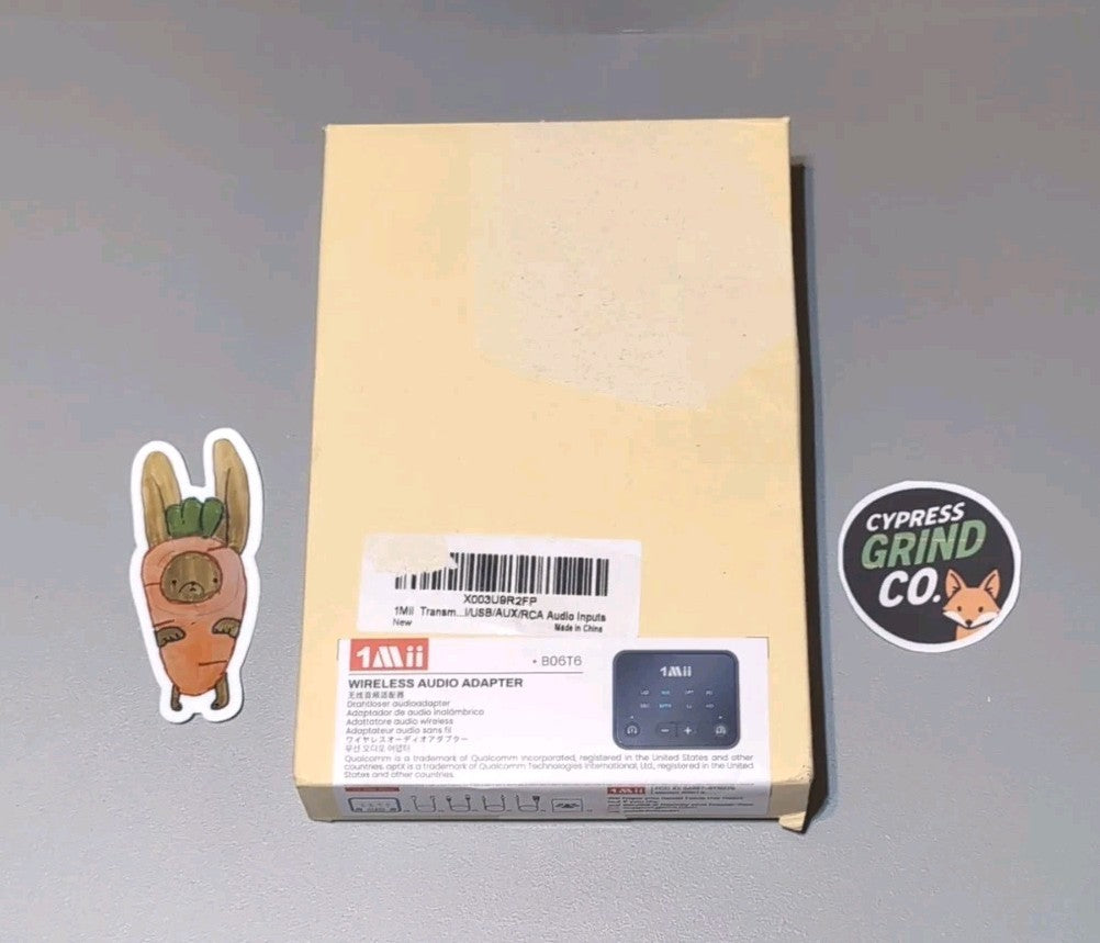 1Mii B06T6 Bluetooth 5.3 TV Transmitter – Dual Headphone Adapter, 100ft Range