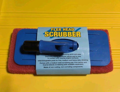 Star Brite Flexible Head Scrubber w/Red Medium Pad - Fits Extend-A-Brush Handles