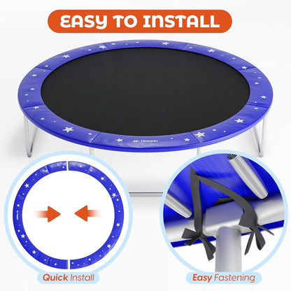 Happin Trampoline Spring Cover Super Thick Waterproof Pad Replacement 14FT Blue