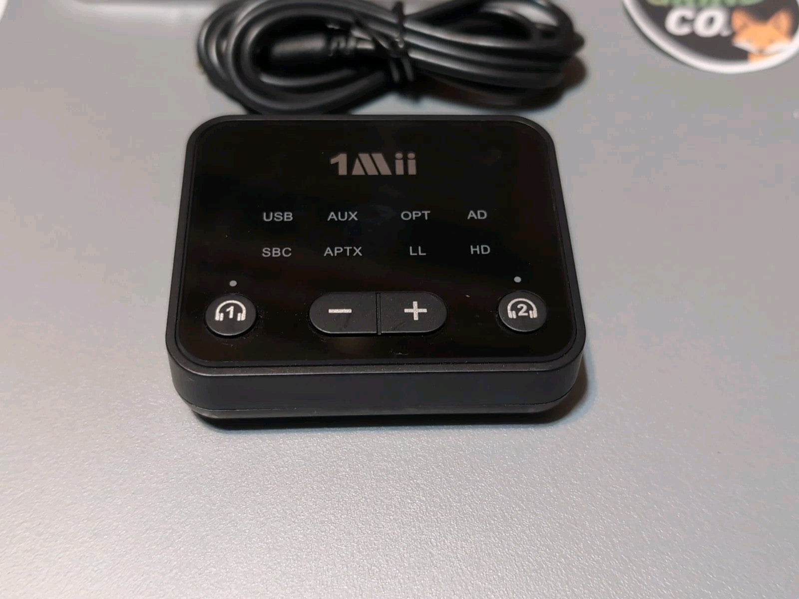 1Mii B06T6 Bluetooth 5.3 TV Transmitter – Dual Headphone Adapter, 100ft Range