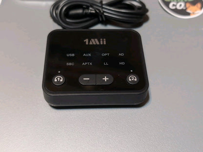 1Mii B06T6 Bluetooth 5.3 TV Transmitter – Dual Headphone Adapter, 100ft Range