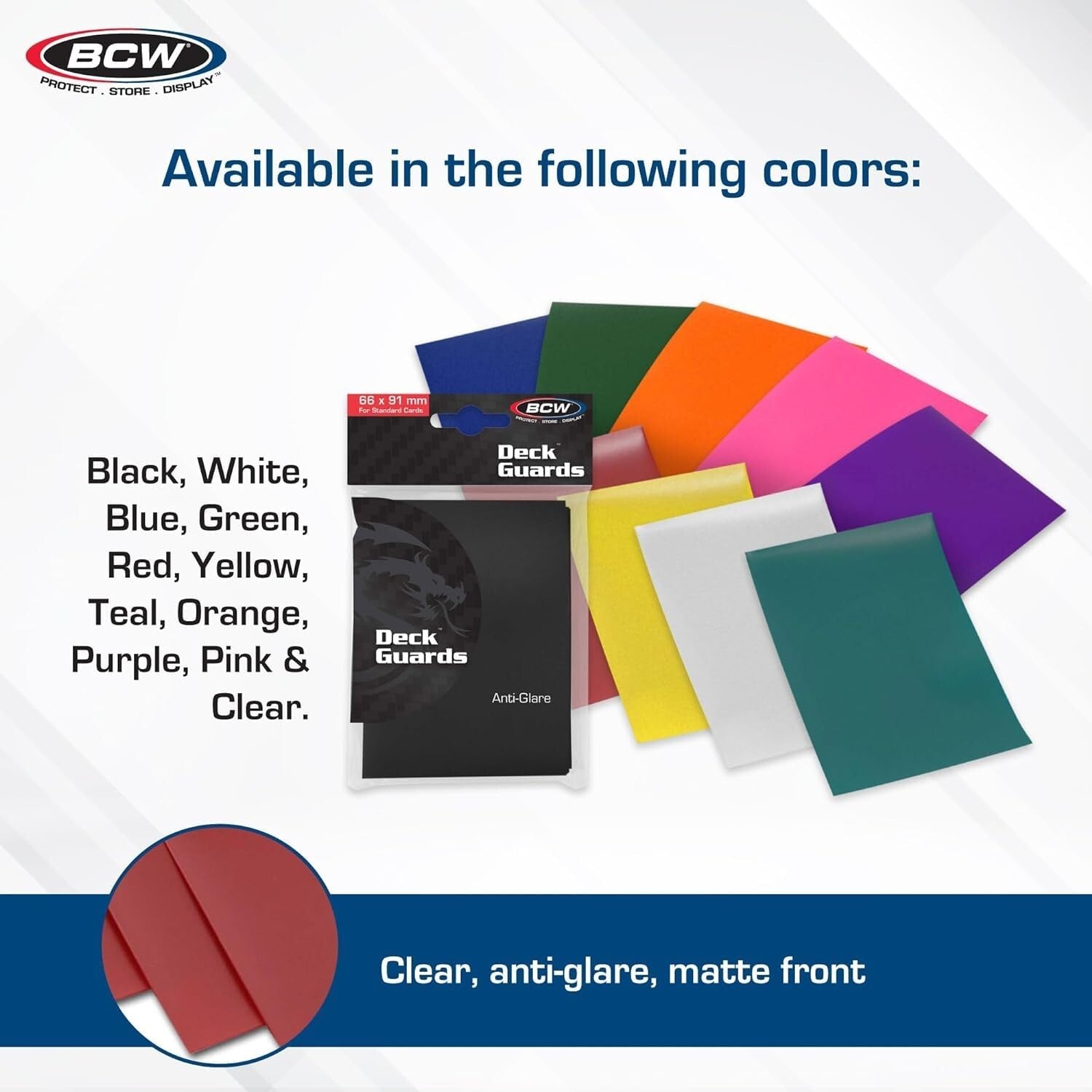 BCW Deck Guard - Double Matte Grey Card Sleeves - Acid Free, Archival Safe 50 Ct