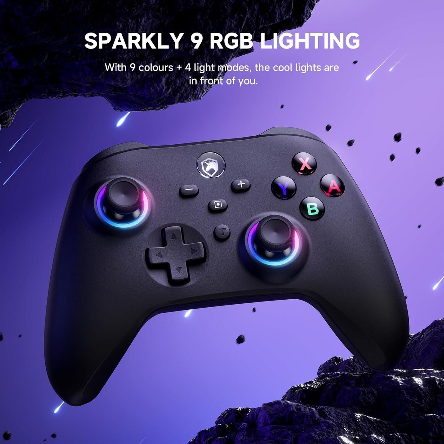  Wireless Switch Controller for Switch/PC/iOS/Android,1000mAh Switch Pro Black