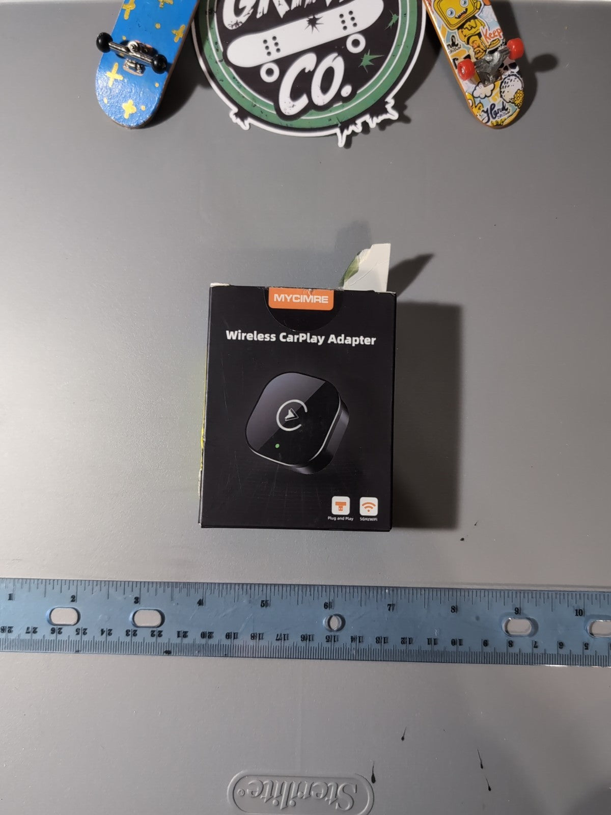 Wireless CarPlay Adapter Mini USB/Type C 5.8GHz Fast Connect for iPhone Black