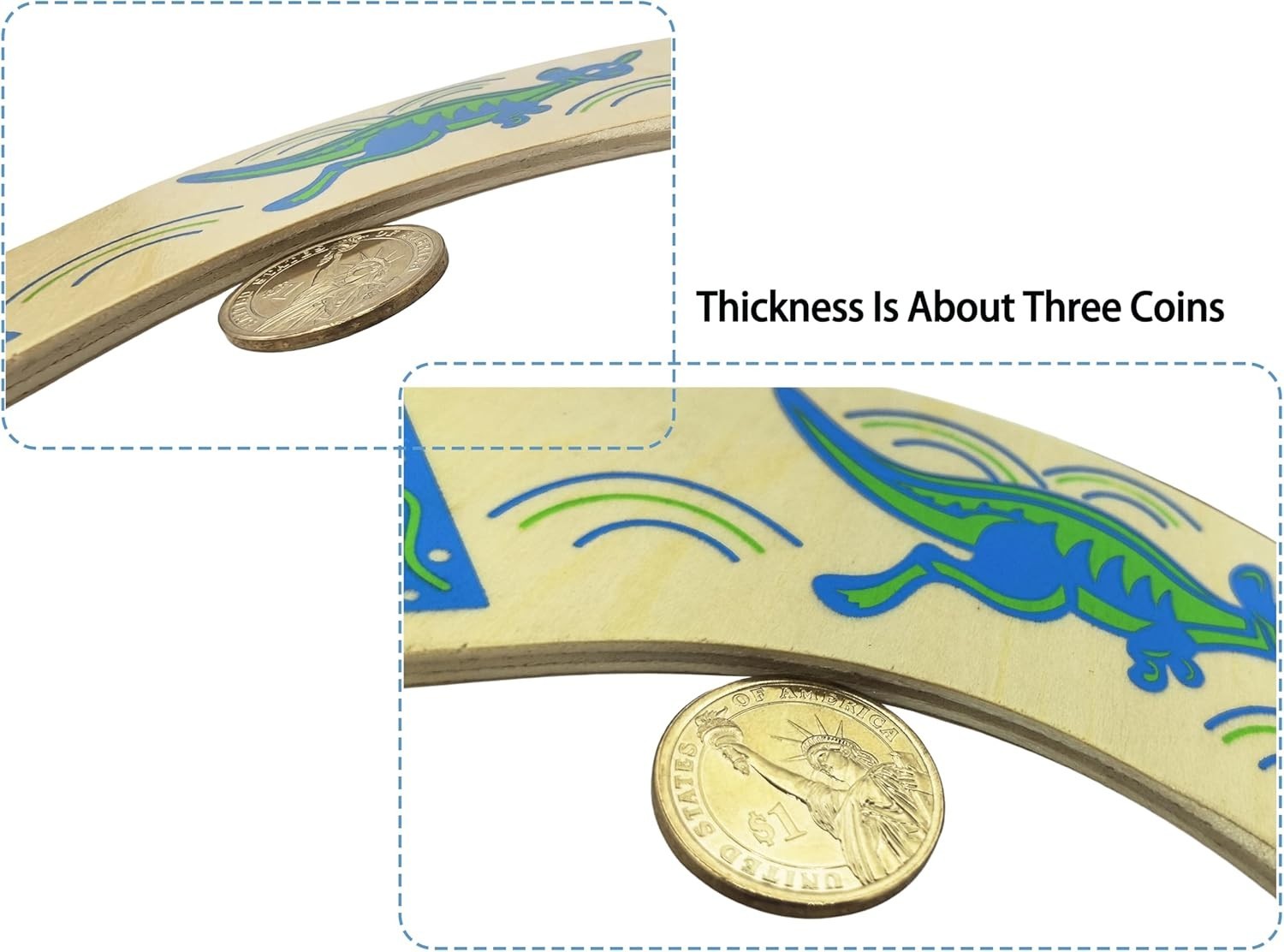 Returning Boomerang for Kids 2 Pack, Australia Style Wooden Handmade Boomerang