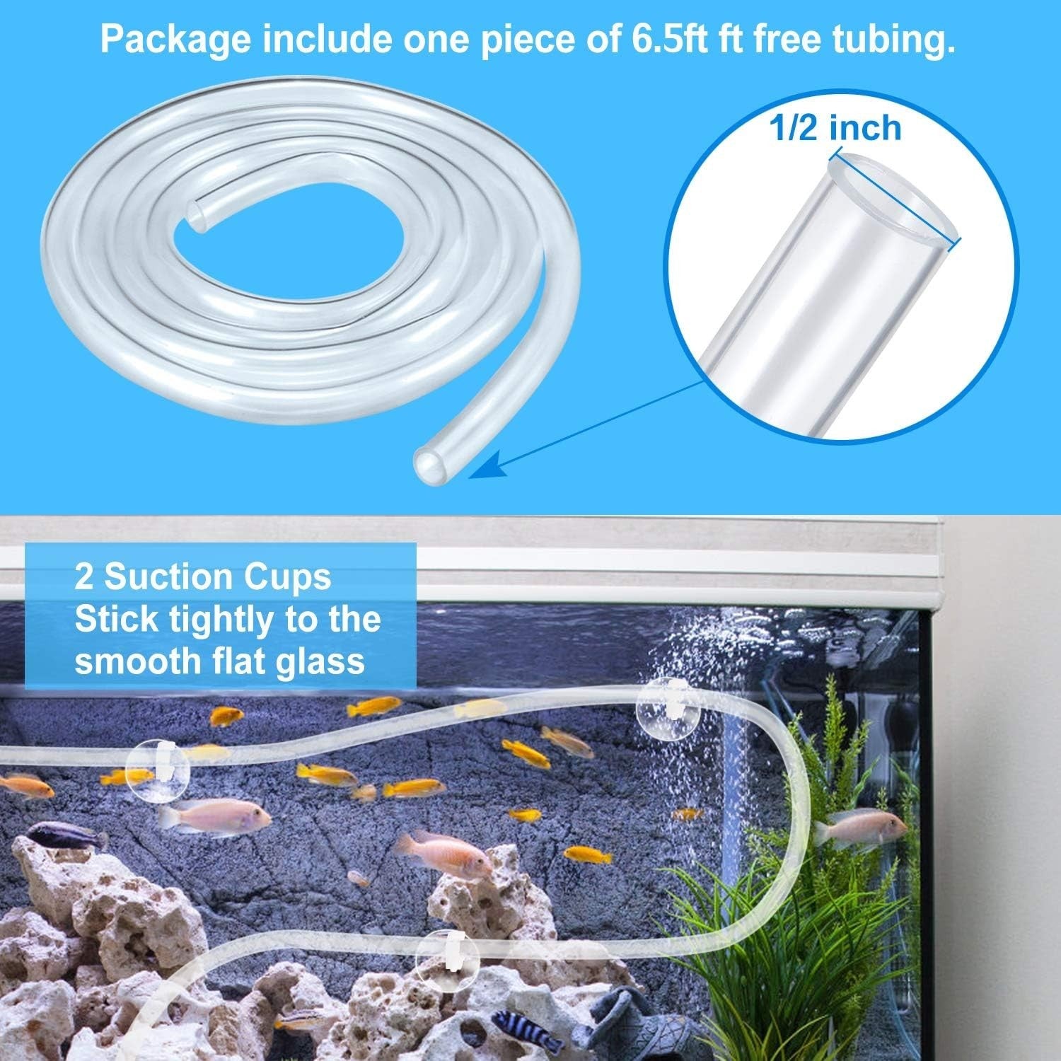 CWKJTOP 400GPH Submersible Water Pump 25W 6.5ft Lift w/ Tubing & Nozzles