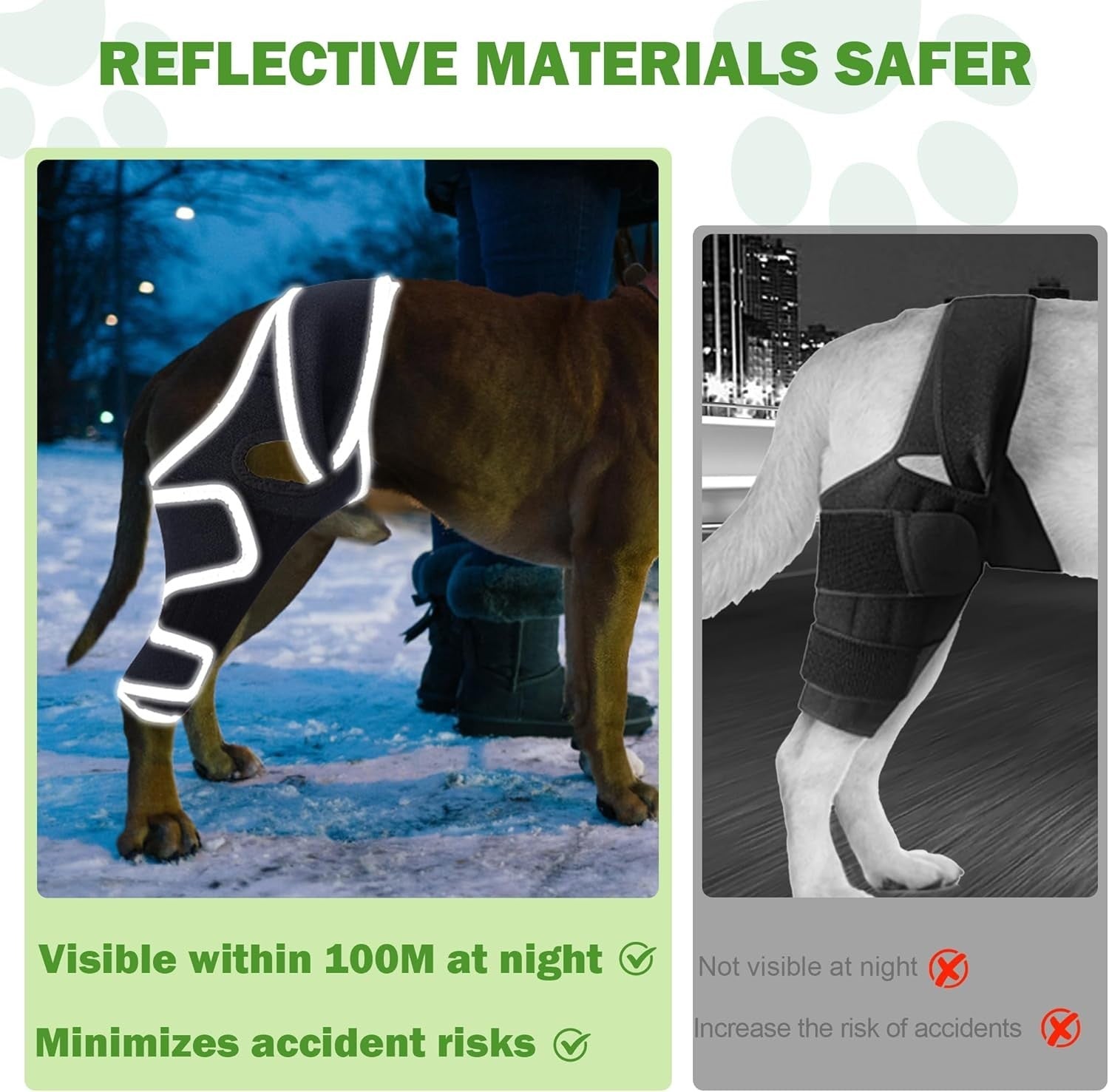 Dog Knee Brace for Torn ACL, Hip Dysplasia, Dog CCL Brace Front Leg or Rear XS