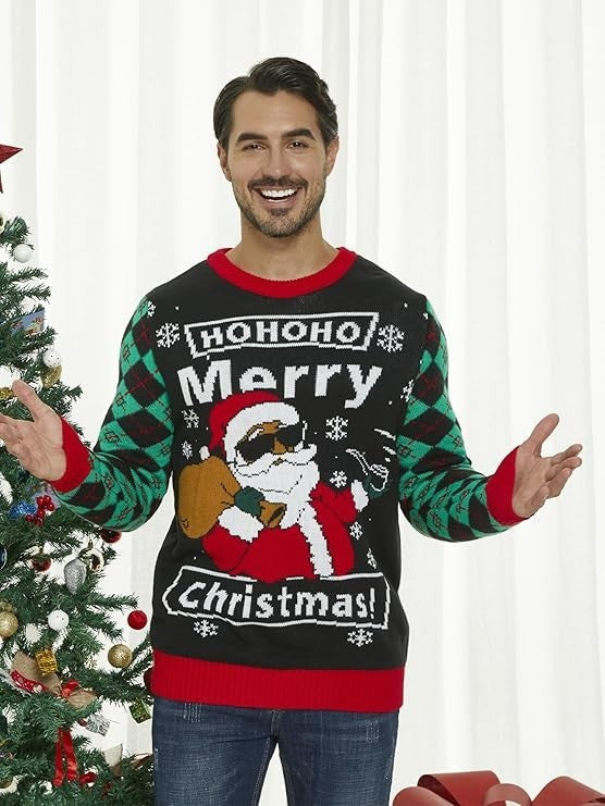 Men’s Ugly Christmas Sweater Holiday Pullover Knit – Size Small