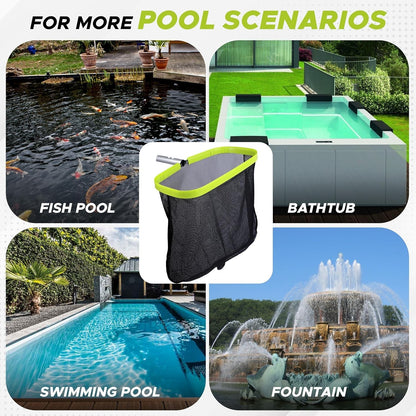 17.5" Pool Leaf Skimmer Net Heavy Duty Double Layer Mesh for Pool, Pond, Spa