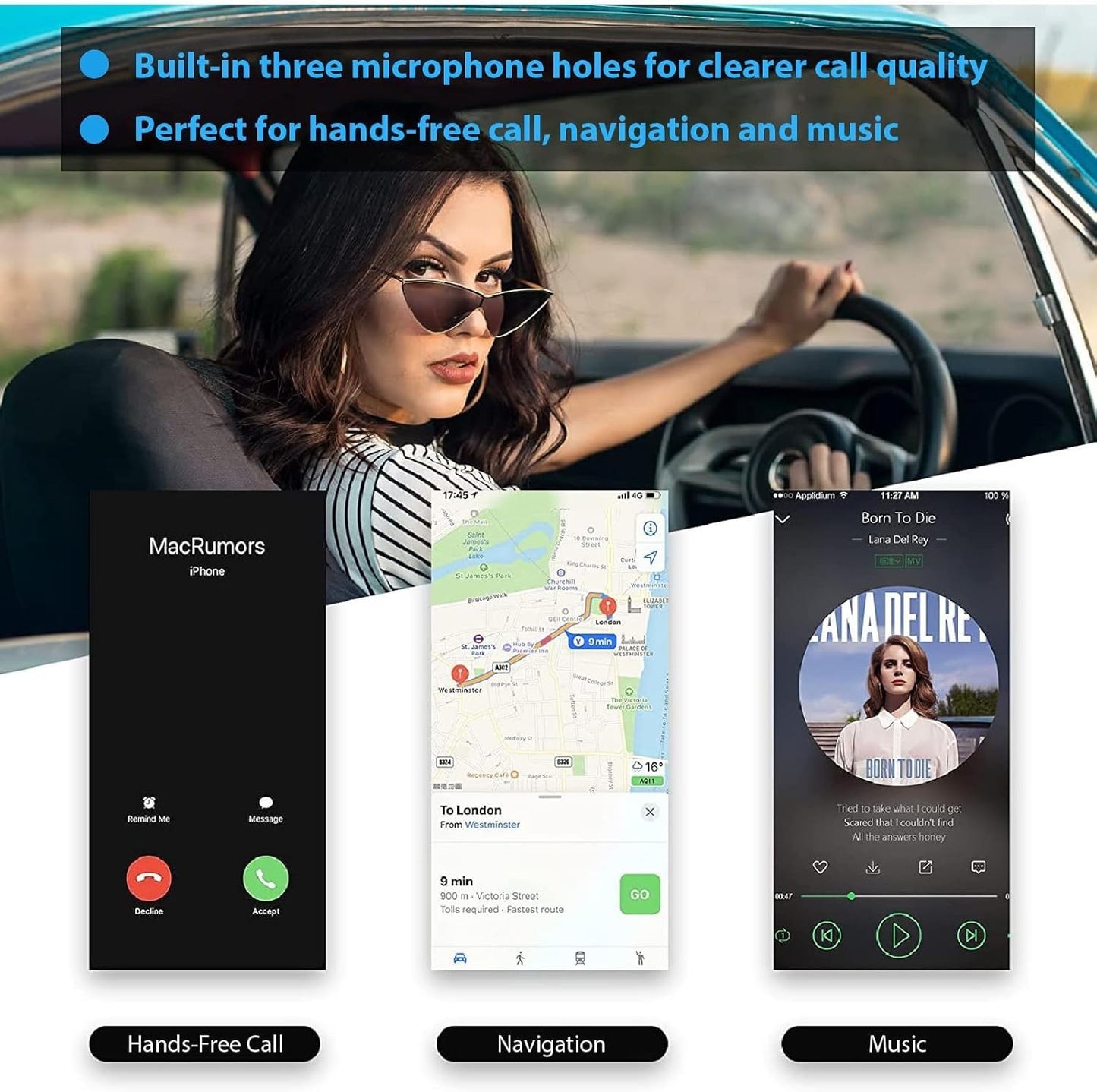 Bluetooth 5.3 Adapter Hi-Fi Equipment for Car Wireless Audio Receiver with 3.5Mm