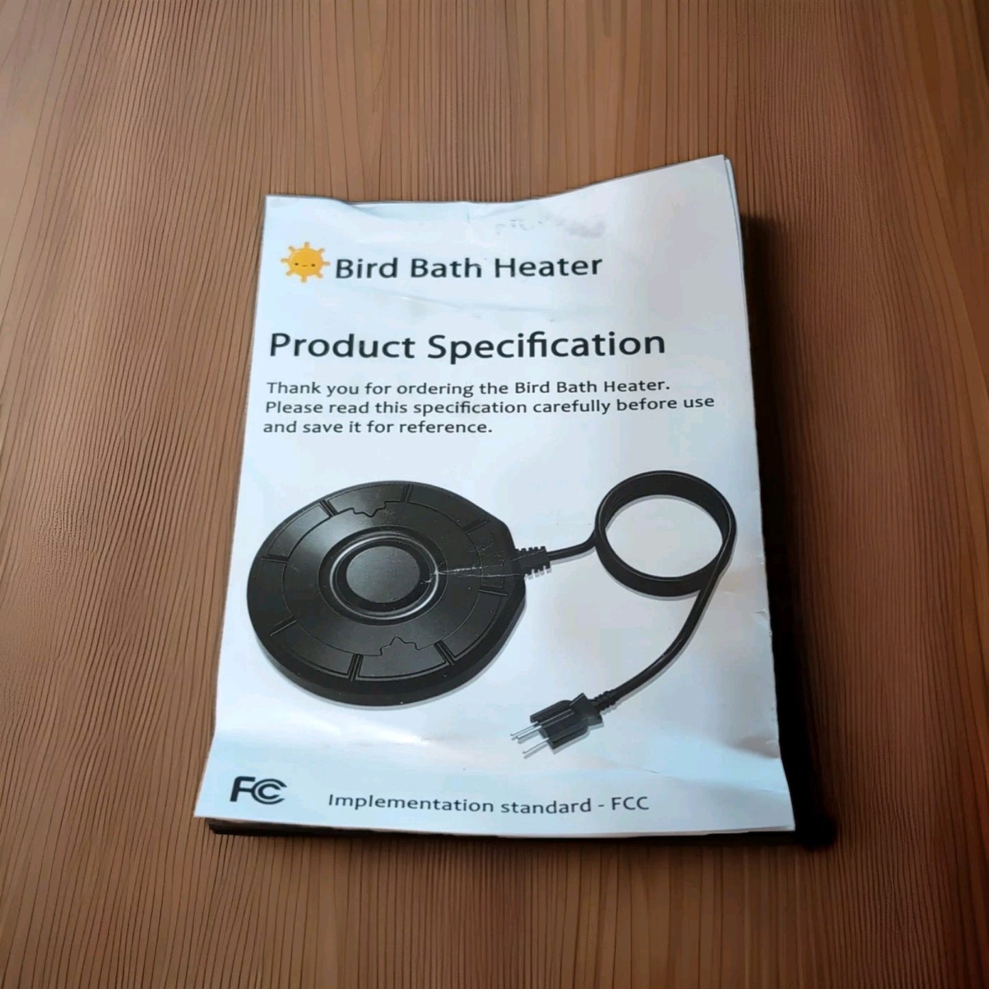 Bird Bath Heater,Birdbaths De-Icer,Birdbath Water Heater Deicer ,Black