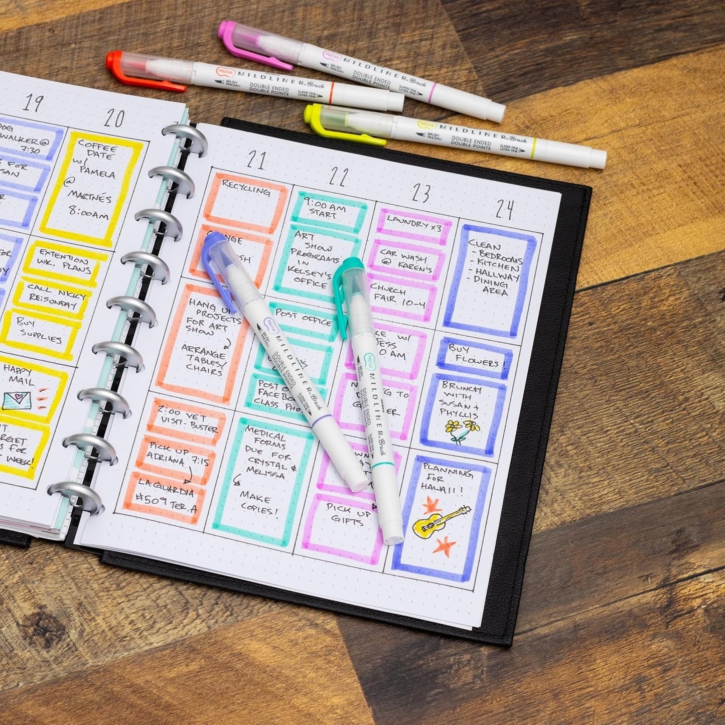 Zebra Pen Mildliner Double-Ended Brush Pen Ideal for Bible Highlighting No Bleed