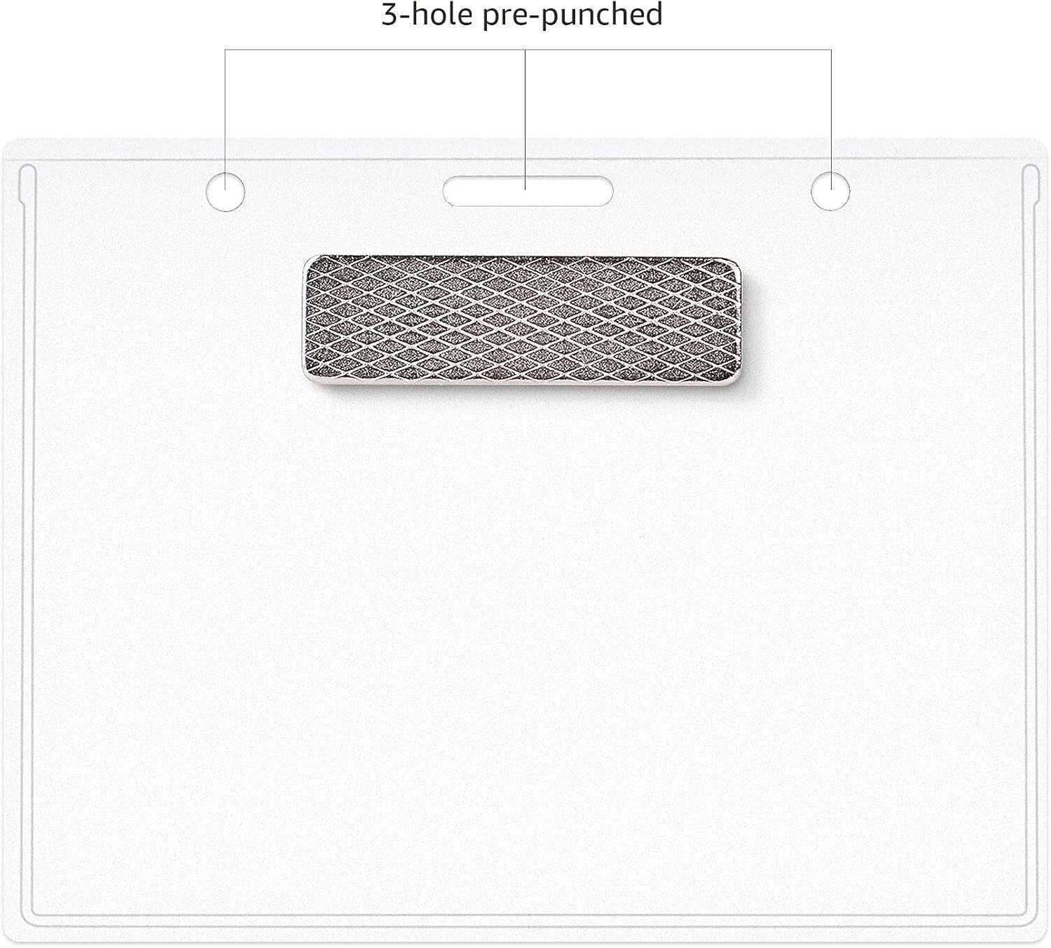 Magnetic Name Badge Holders 3x4" Clear Horizontal Plastic Sleeves (100 Pack)