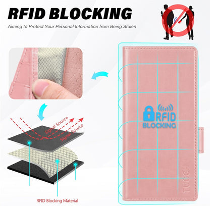 TUCCH Compatible with Galaxy Z Fold6 Wallet Case with S Pen Holder - Pink - New