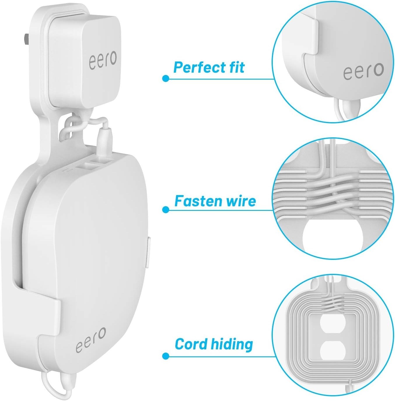 Wall Mount Holder for eero Pro WiFi System 3 Pack Bracket Stand -Not for 6/6 PRO
