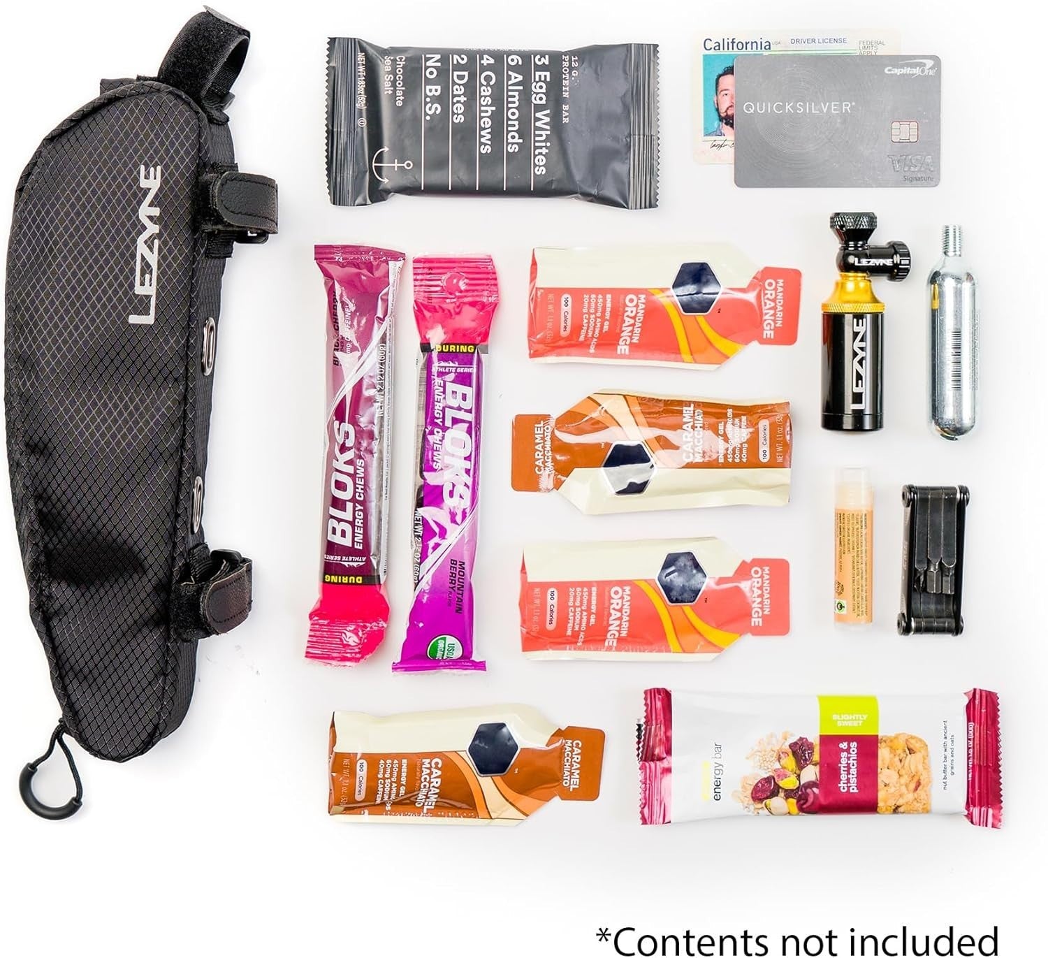 Lezyne Energy Caddy Top Tube Bag 0.7L Water-Resistant Bike Storage Black