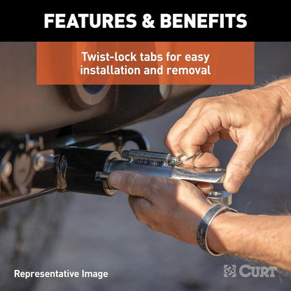 CURT 70114 Custom Tow Bar Base Plate Brackets for Dinghy Towing, Ford Explorer