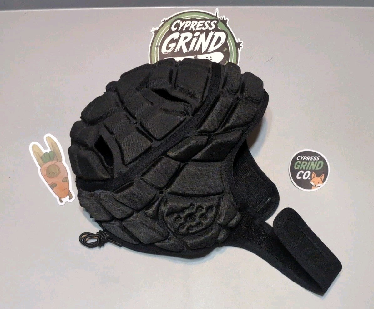 Surlim Soft Shell Rugby Helmet Small Black Flag Football Scrum Cap Youth