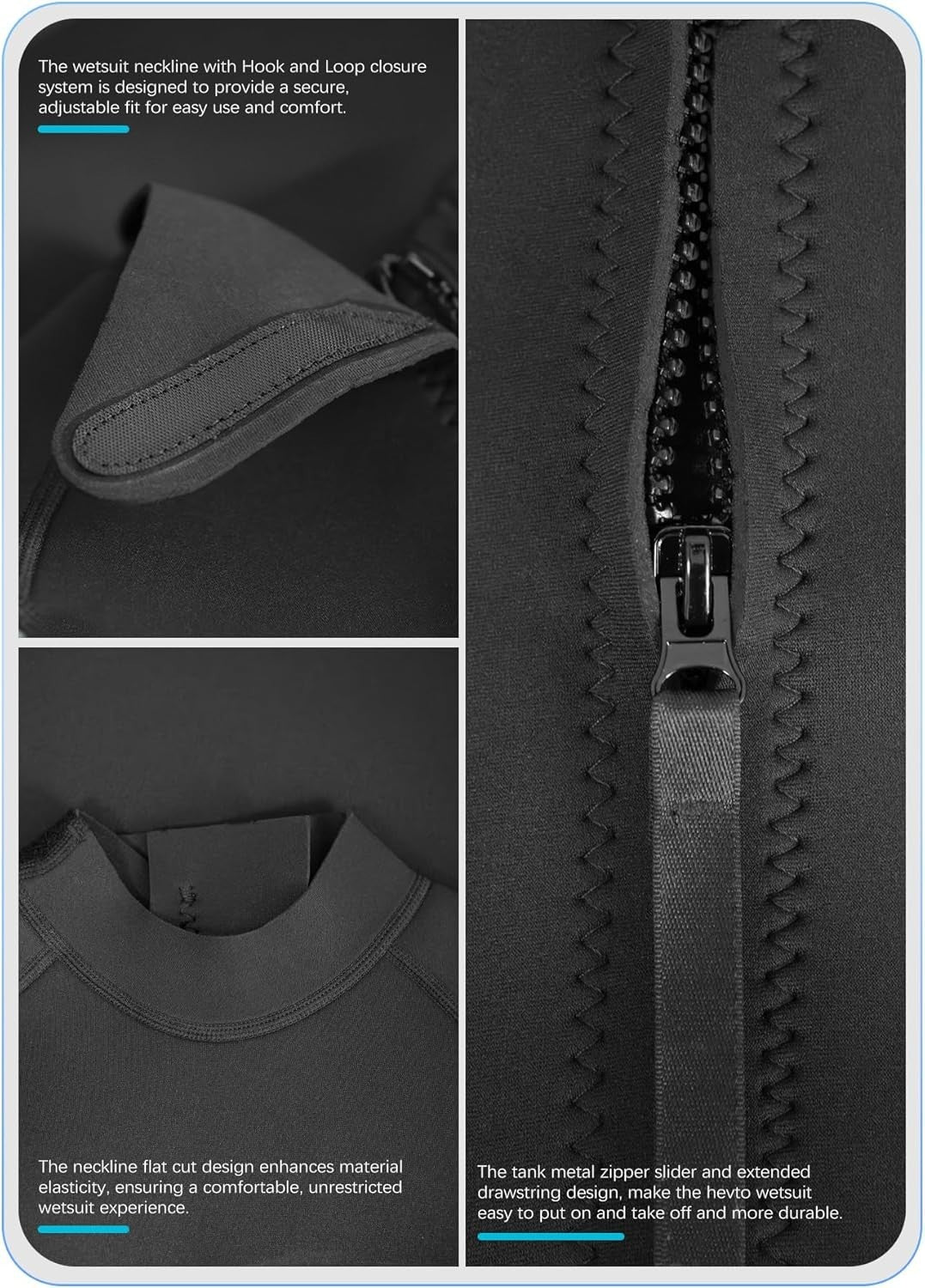 Hevto Kids 3/2mm Neoprene Wetsuit Youth Boys Girls Full Body Swim Surf Dive Suit