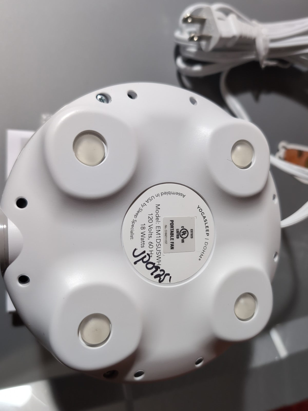 Yogasleep Dohm White Noise Machine White/Gray Original Fan Sound Sleep Aid