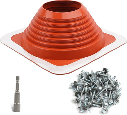 #7 High Temp Silicone Roof Pipe Flashing Boot 6–11in OD Metal Roof Vent Cover Sq