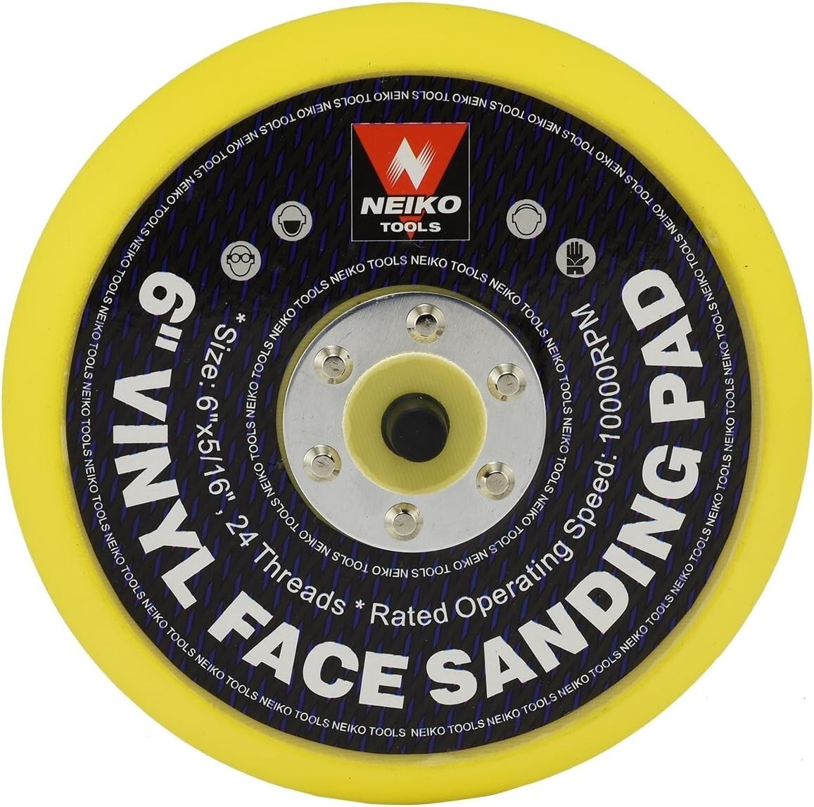 Neiko 30262A 6-Inch Vinyl Face Sanding and Polishing Pad