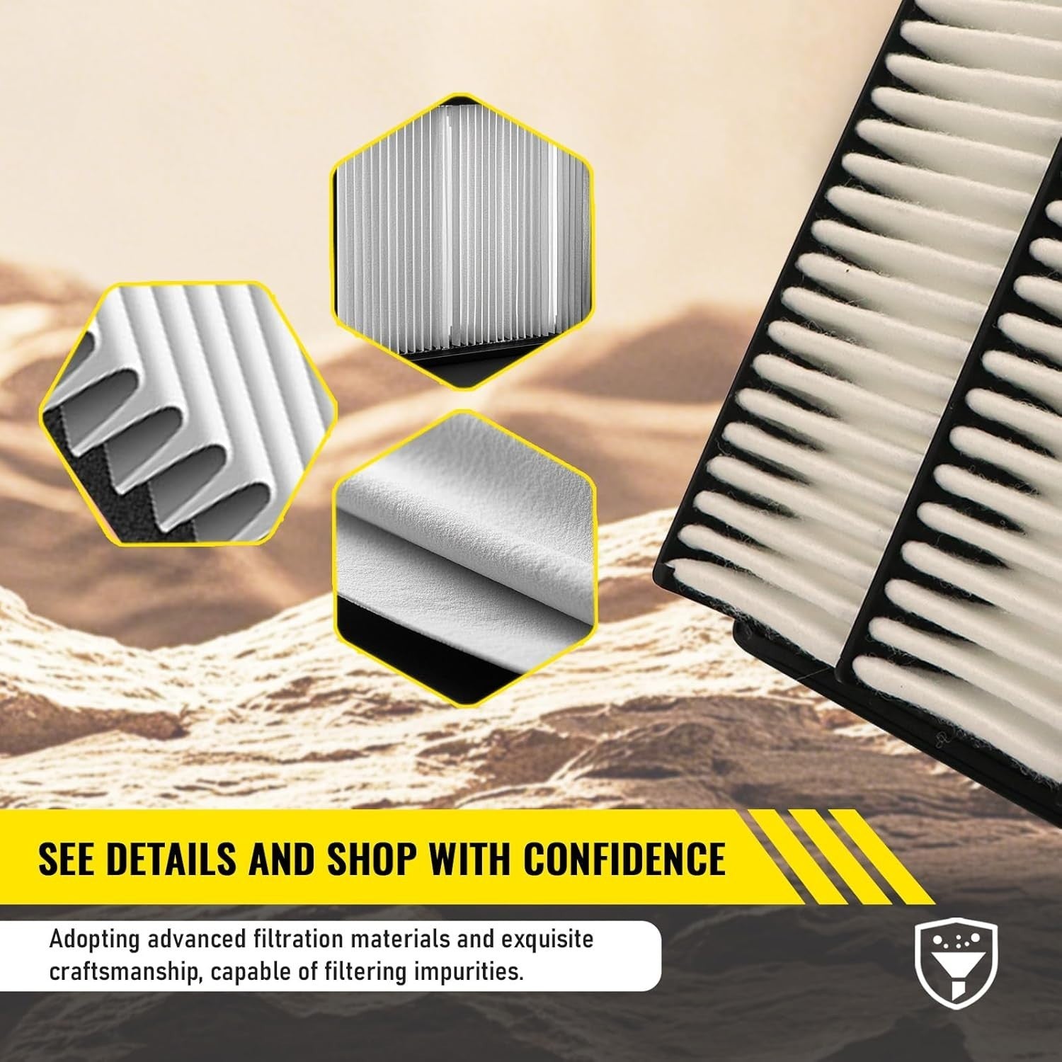 Engine Air Filter, CA11456 Replacement for Ford Escape 2013 2014 2015 2016 2017