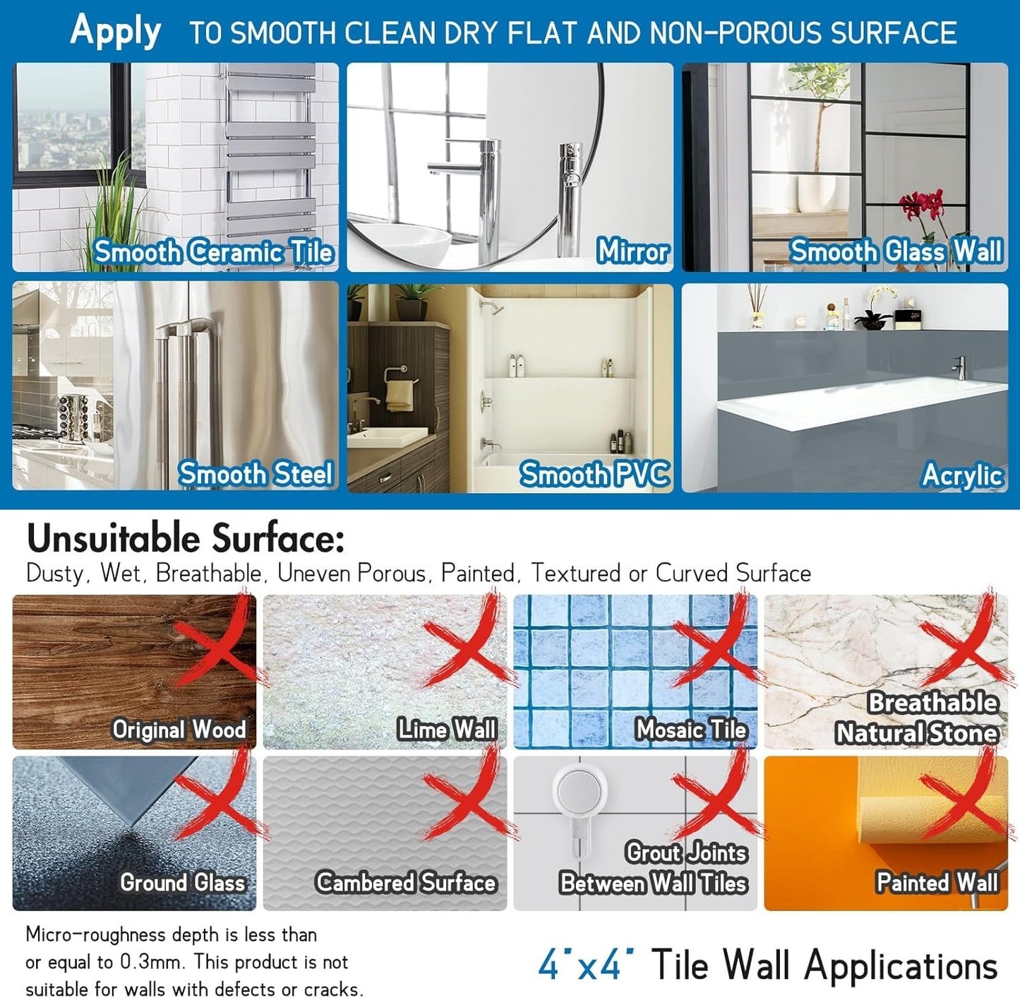  Shower Grab Bars 2 Pack, Suction Grab Bar Easy to Install 16.8” 2 Set Silver