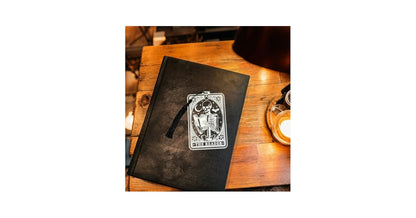 The Reader - Skeleton Tarot Card Bookmark with Tassel -Acrylic Gothic Book Acc..