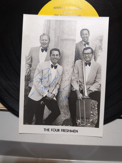 FOUR FRESHMEN: Return To Romance  12" LP 33 RPM SIGNED w/ picture