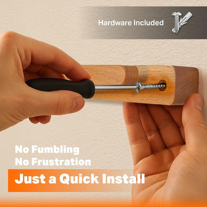 2 Pack Vertical Skateboard Wall Mount Wood Rack Holder Display Hanger Stand