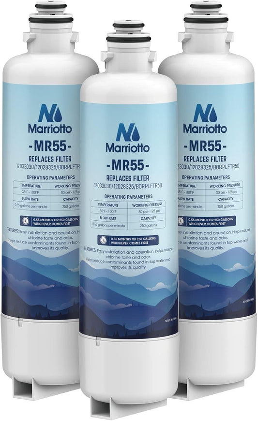 3-Pack MARRIOTTO Water Filter Replacement for Bosch Ultra Clarity Pro BORPLFTR50