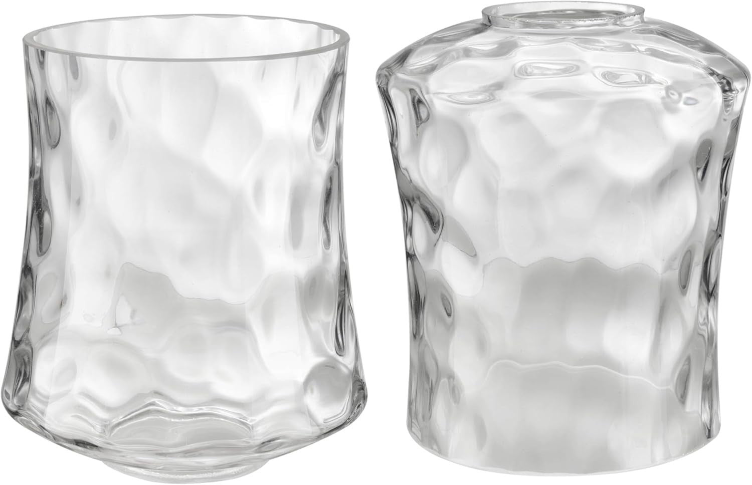 Aspen Creative 23530-63-2 Clear Hammered Glass Shade for Lighting Fixture/Vanity