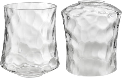Aspen Creative 23530-63-2 Clear Hammered Glass Shade for Lighting Fixture/Vanity