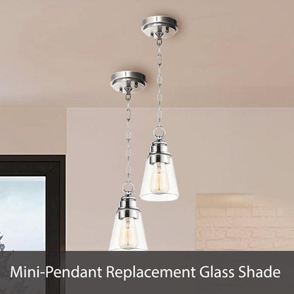 Aspen Creative 23530-63-2 Clear Hammered Glass Shade for Lighting Fixture/Vanity