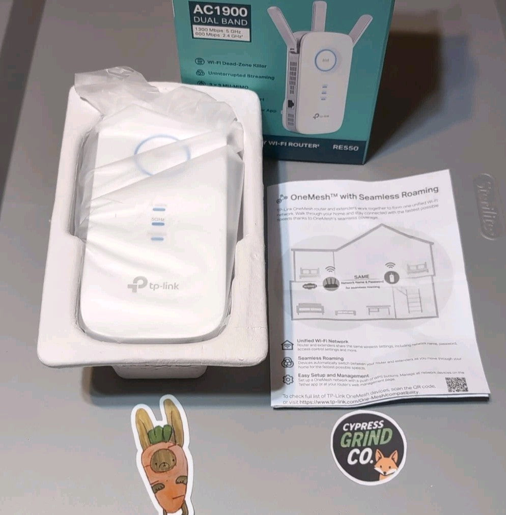 TP-Link RE550 AC1900 WiFi Range Extender – Dual Band Booster w/ Gigabit Port