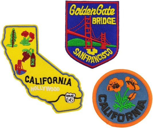 Hollywood Travel Souvenir Embroidered Iron-On Patches (Set of 1, 2 Inches X 2 In