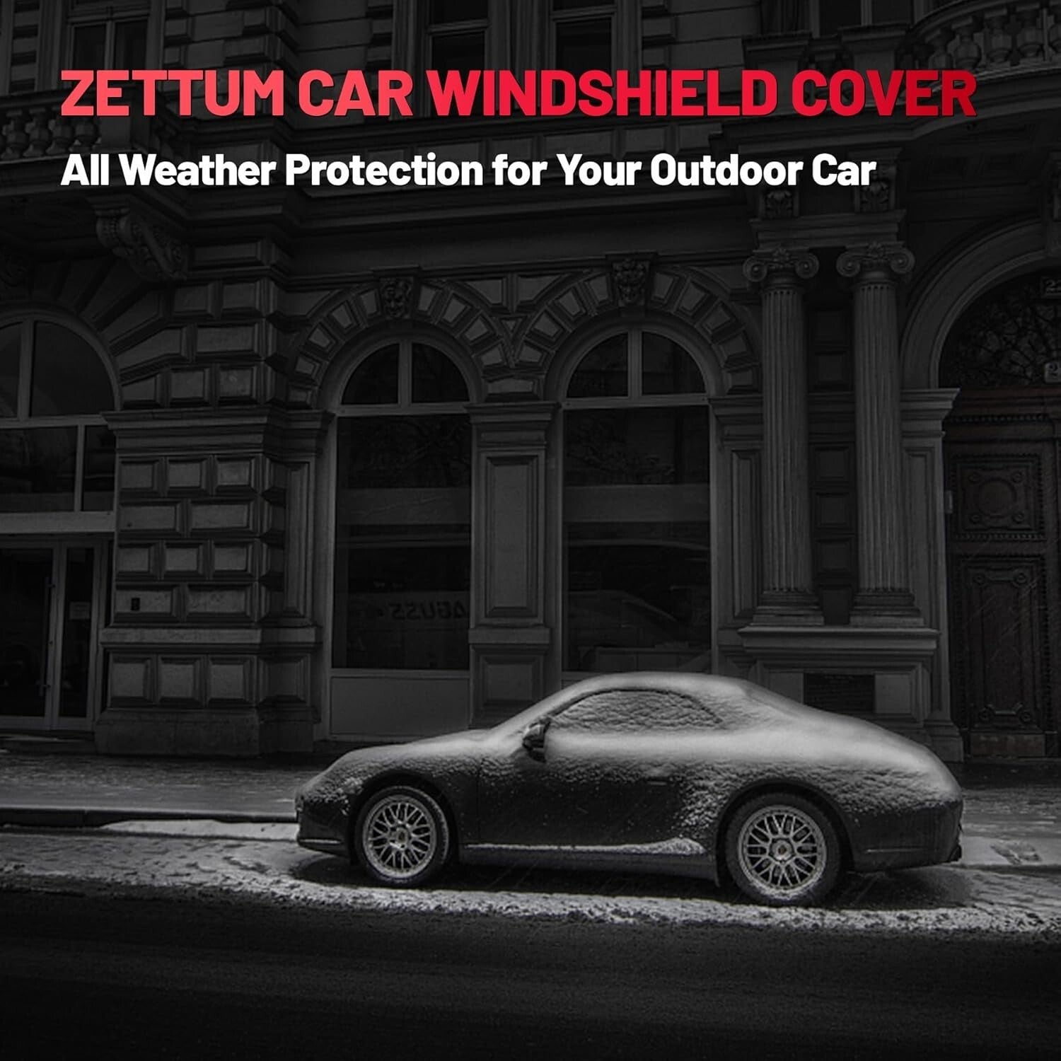 Car Windshield Cover for Ice & Snow for Most Car, Truck, SUV, and Van 70x50 Inch