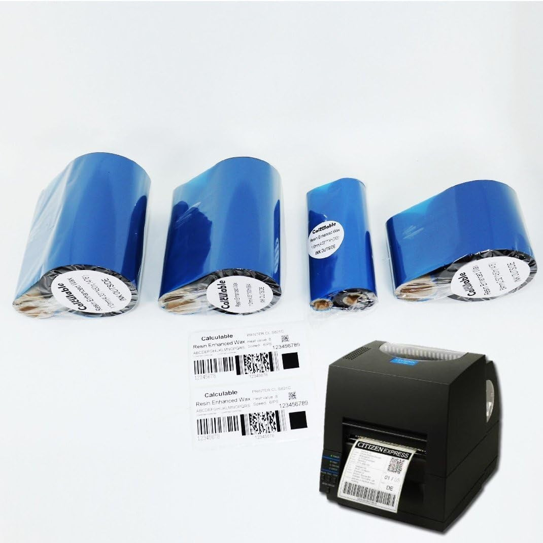 4.33"x1476' Thermal Transfer Ribbon  Wax Resin CSO – 1" Core for Zebra ZT410 etc