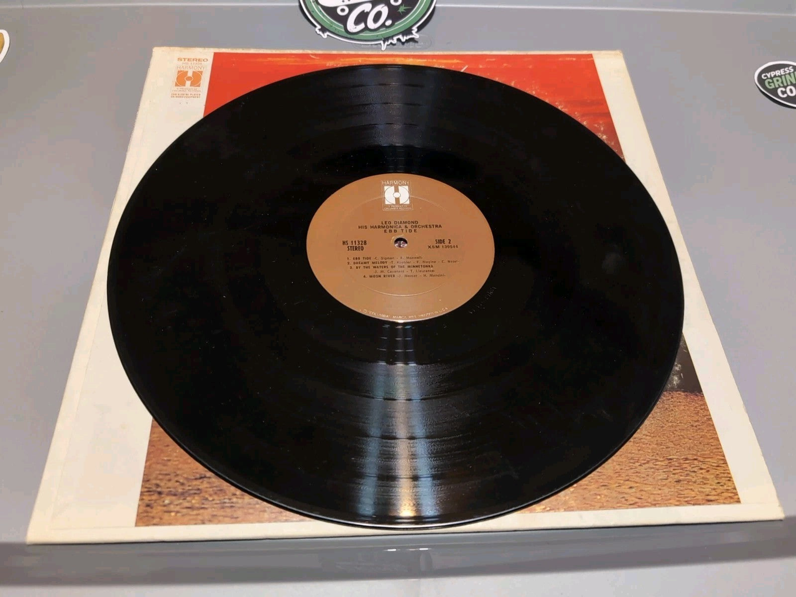 LEO DIAMOND ~ HIS HARMONICA AND ORCHESTRA ~ EBB TIDE ~ LP ~ EX/NM